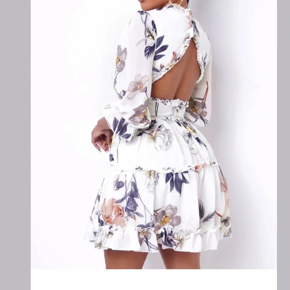 Style Rack Ruffle Mini Dress Floral size small - Picture 4 of 14